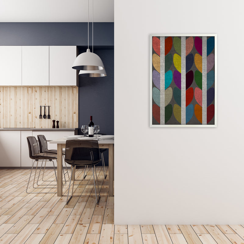 Scandinavian Wall Art Dark Original A1 Oak Frame