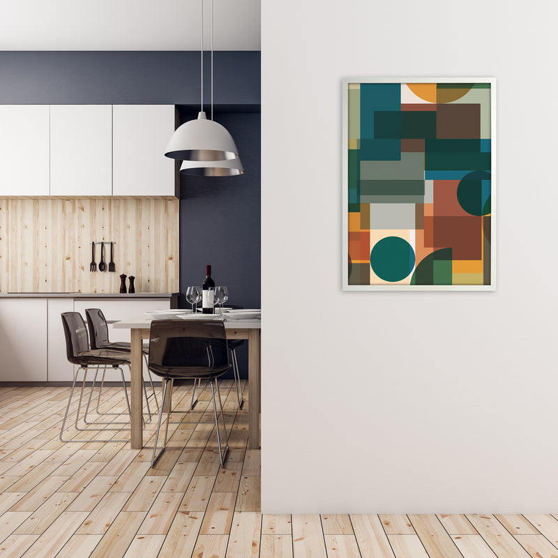 Abstract Pair Set A A1 Oak Frame