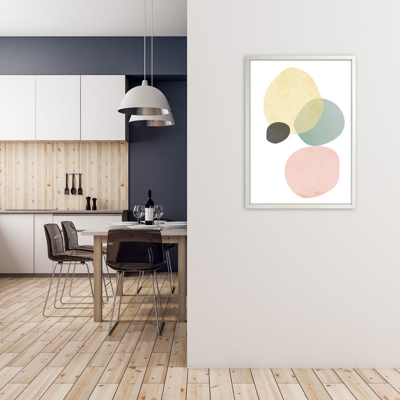 Abstract Pastel Original B A1 Oak Frame