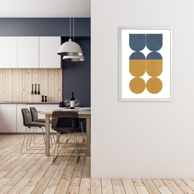 Abstract Art B Modern Contemporary Art Print by Print Punk Studio A1 Oak Frame