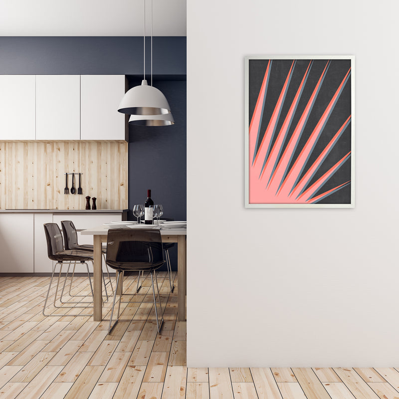 Abstract Colourful Print A A1 Oak Frame