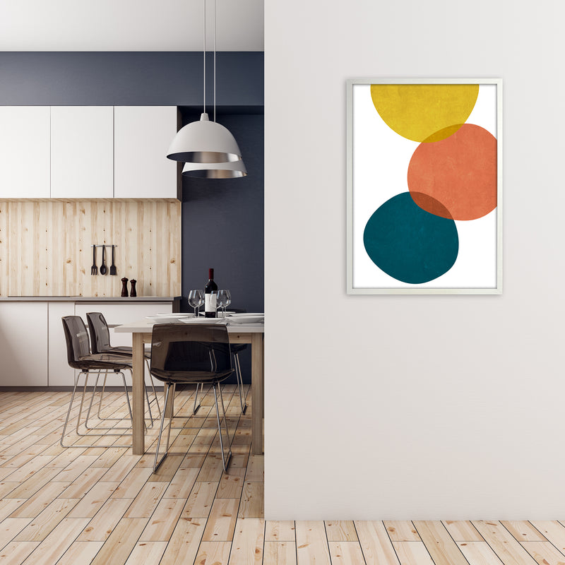 Abstract Shapes Prints B A1 Oak Frame