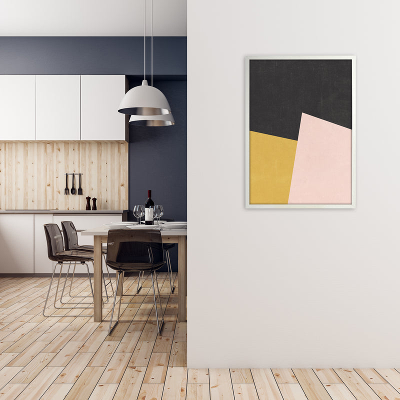 Colour Block Art Print B A1 Oak Frame