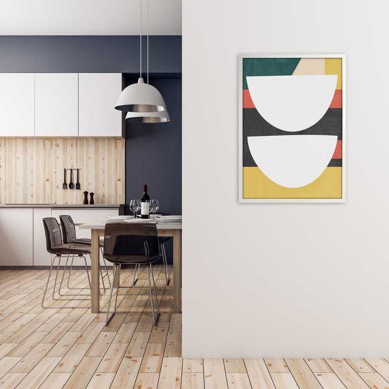 Mid Century Modern Art Print B A1 Oak Frame