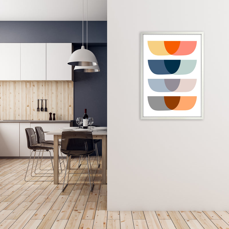 Abstract Mid Century Design Original A1 Oak Frame