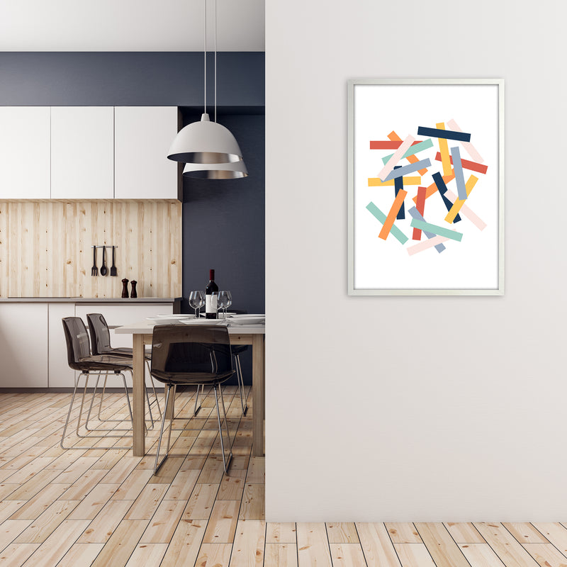 Colorful Scandinavian Lines Original A1 Oak Frame