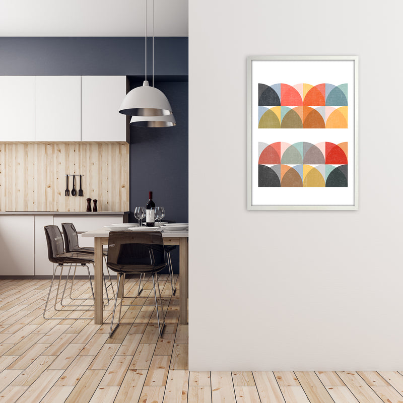 Scandinavian Colorful Geo Original2 A1 Oak Frame