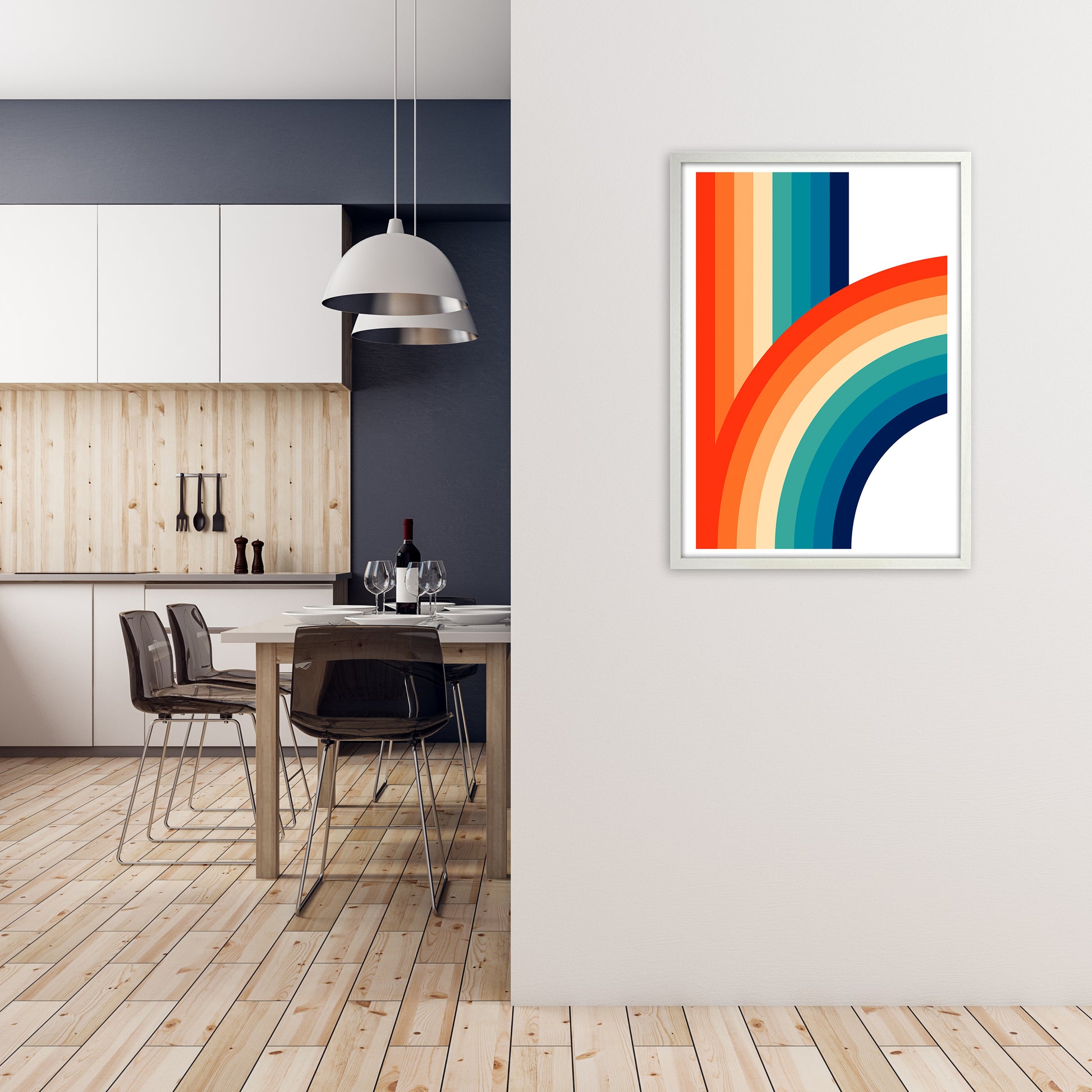 Rainbow Curve One Original A1 Oak Frame