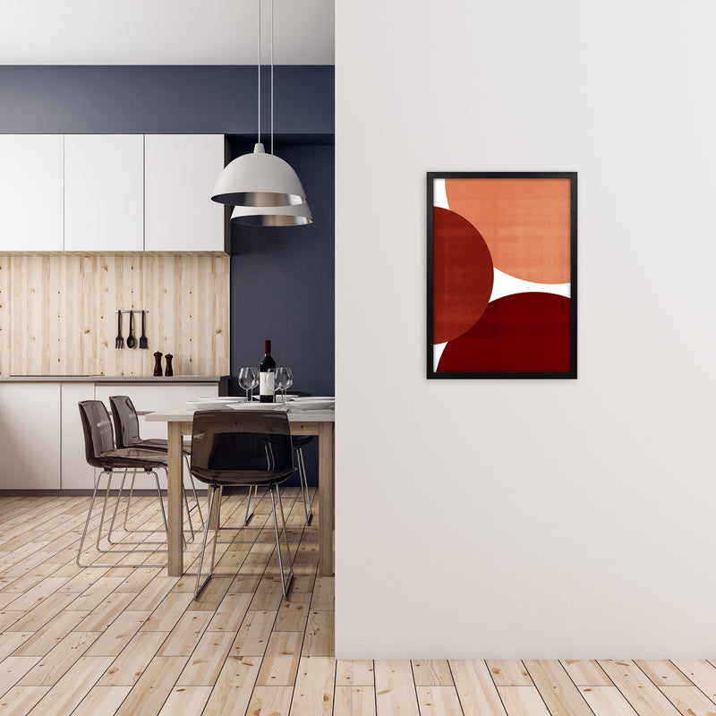 Abstract Art Reds Original Modern Contemporary Art Print by Print Punk Studio A2 White Frame