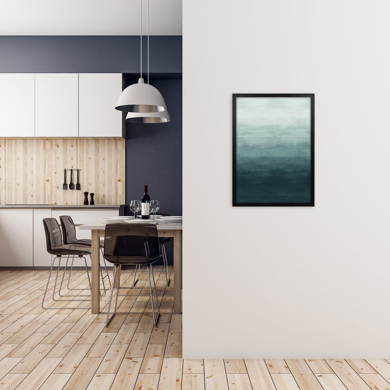 Blue Gradiant Painting Original A2 White Frame