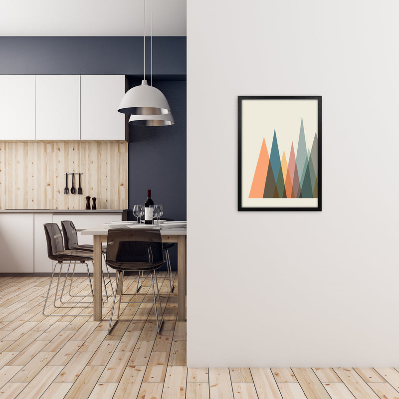 Mid Century Abstract Pair A Original A2 White Frame