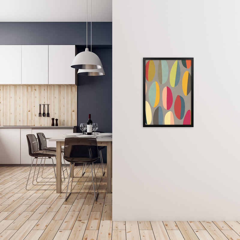 Mid Century Half Pebbles Pair One A A2 White Frame