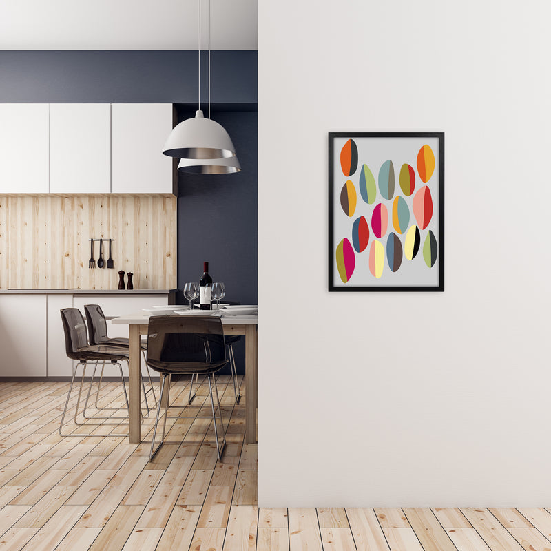 Mid Century Half Pebbles Pair Two B A2 White Frame