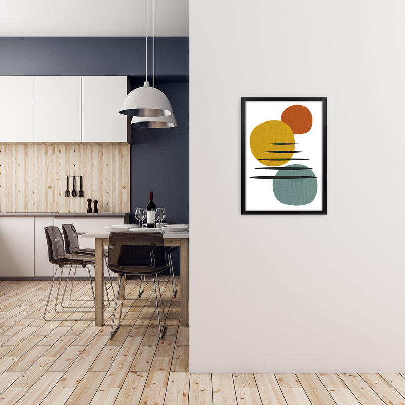 Mid Century Set of 2 A Original A2 White Frame