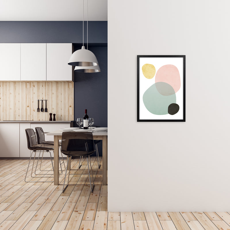 Abstract Pastel Original A A2 White Frame