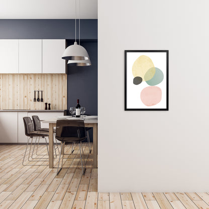 Abstract Pastel Original B A2 White Frame