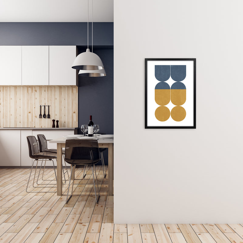Abstract Art B Modern Contemporary Art Print by Print Punk Studio A2 White Frame