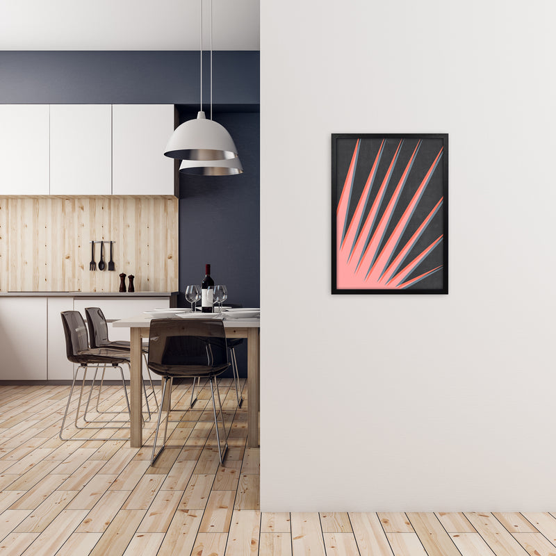 Abstract Colourful Print A A2 White Frame