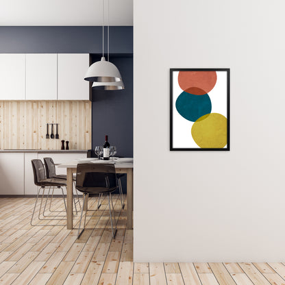 Abstract Shapes Prints A A2 White Frame