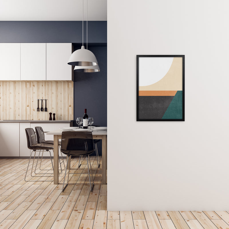Colourful Mid Century Modern Print A A2 White Frame