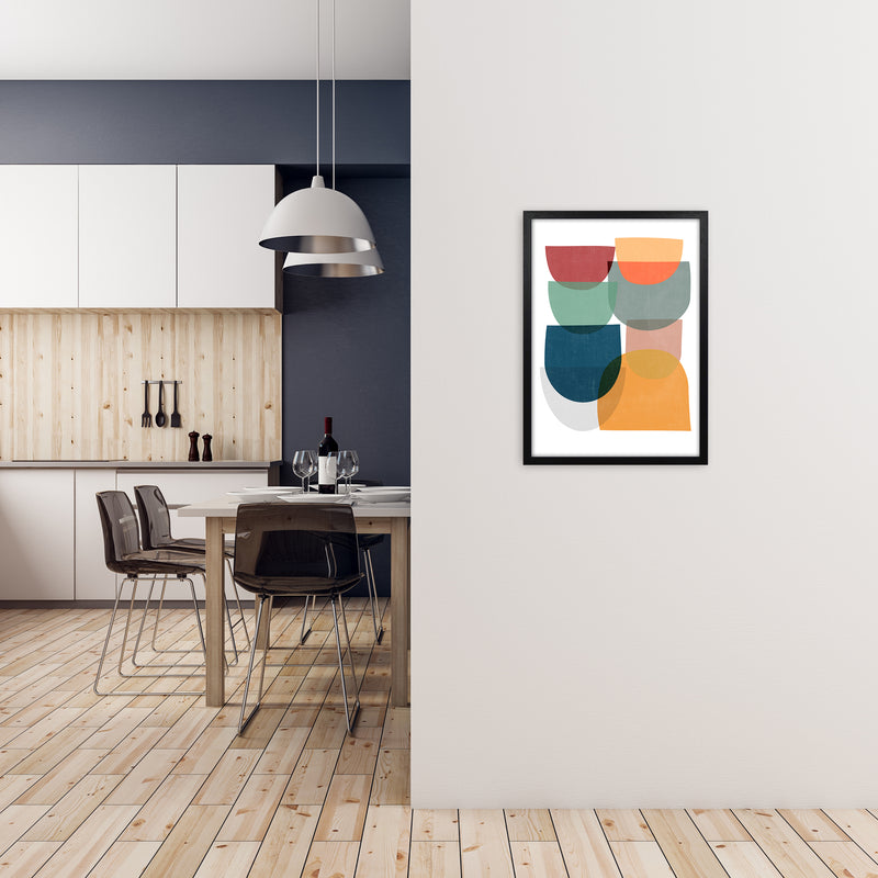 Mid Century Modern Colour B A2 White Frame