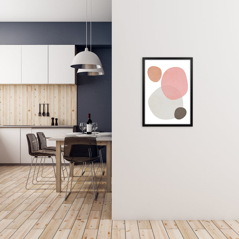 Pink and Grey Nursery Wall Art Print A A2 White Frame