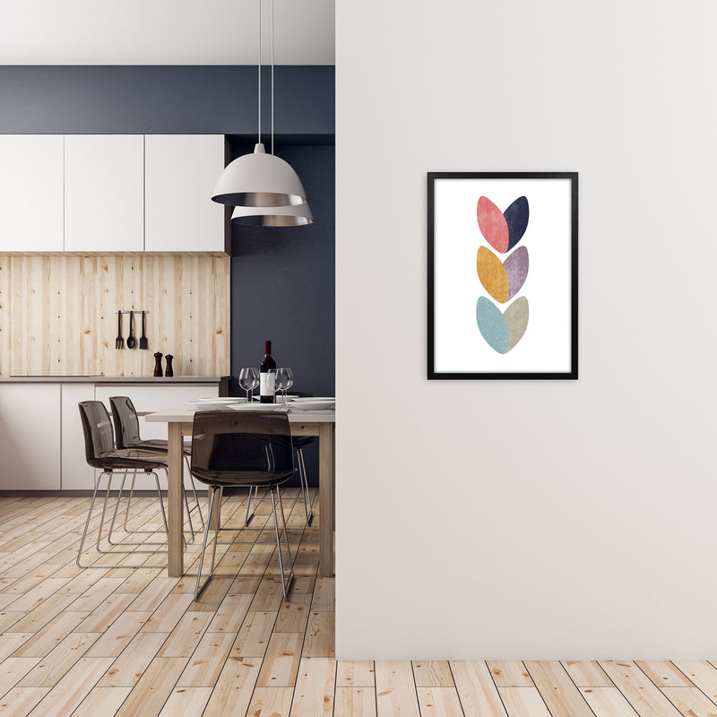 Scandinavian Hearts Wall Art Print B A2 White Frame