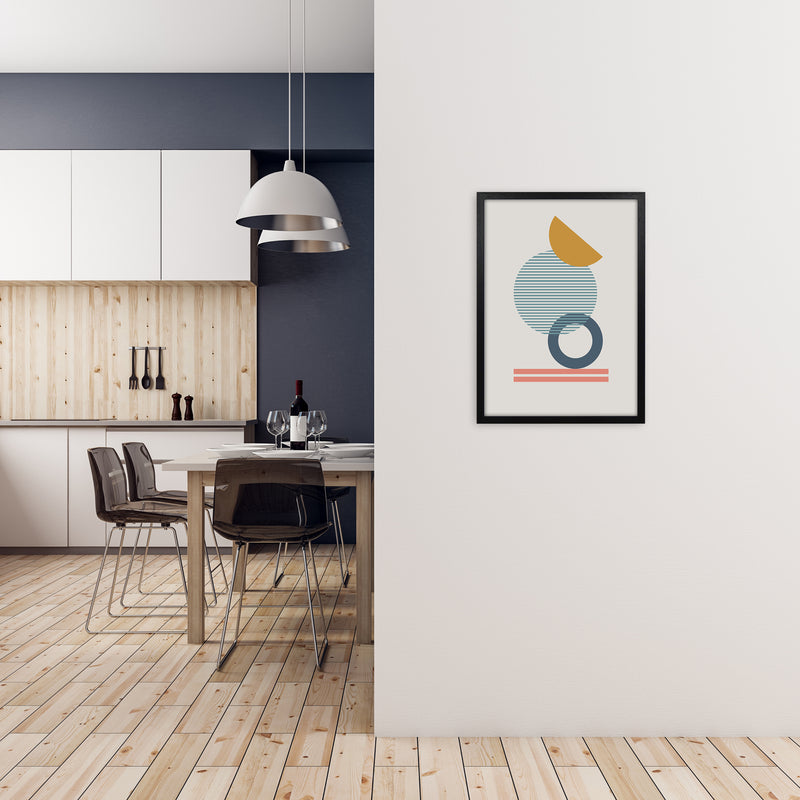 Mid Century Modern Prints on Grey E A2 White Frame
