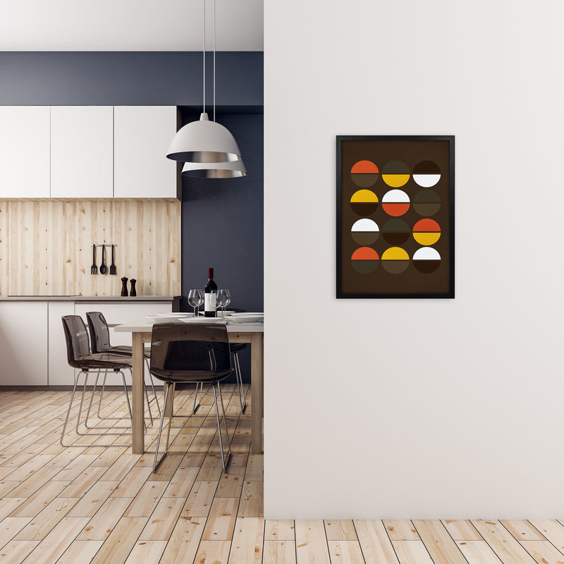 Set of Retro 70s Prints A A2 White Frame