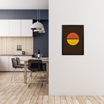 Set of Retro 70s Prints B A2 White Frame