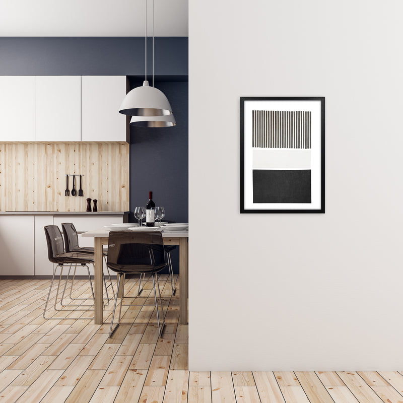Mid Century Modern Art Original A2 White Frame