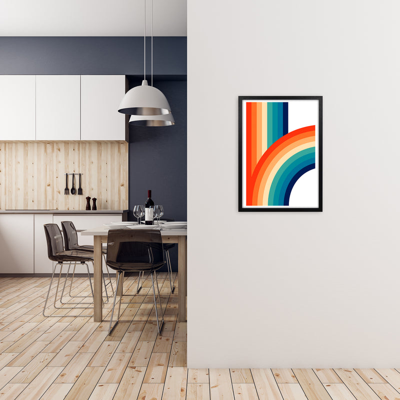 Rainbow Curve One Original A2 White Frame