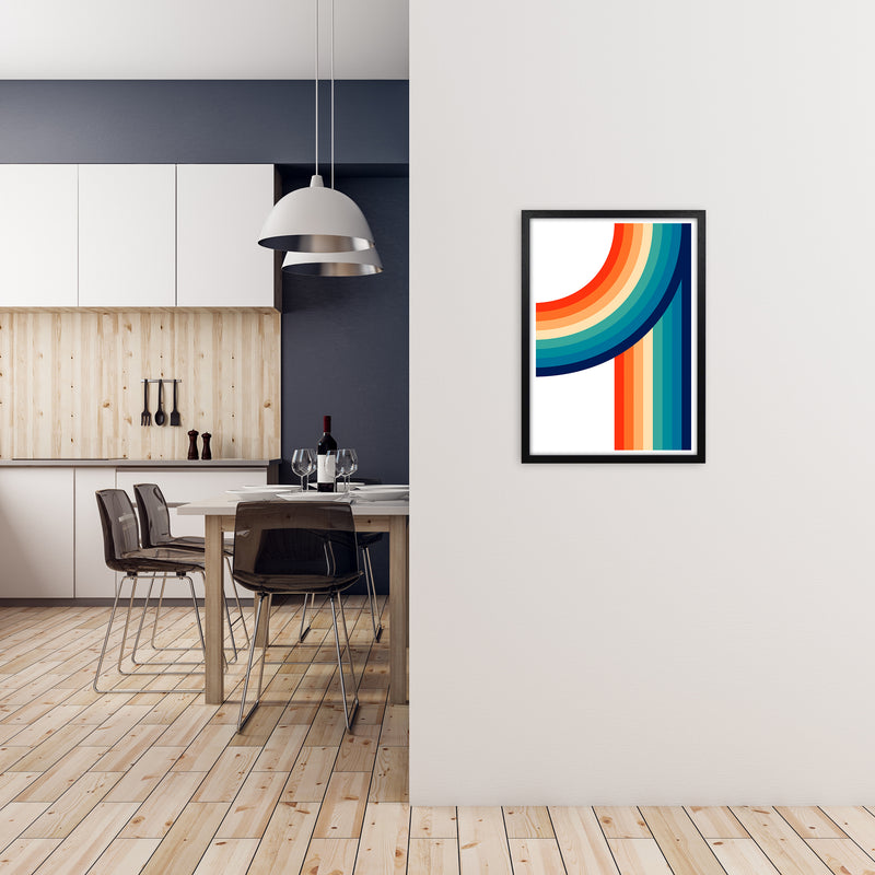 Rainbow Curve Two Original A2 White Frame