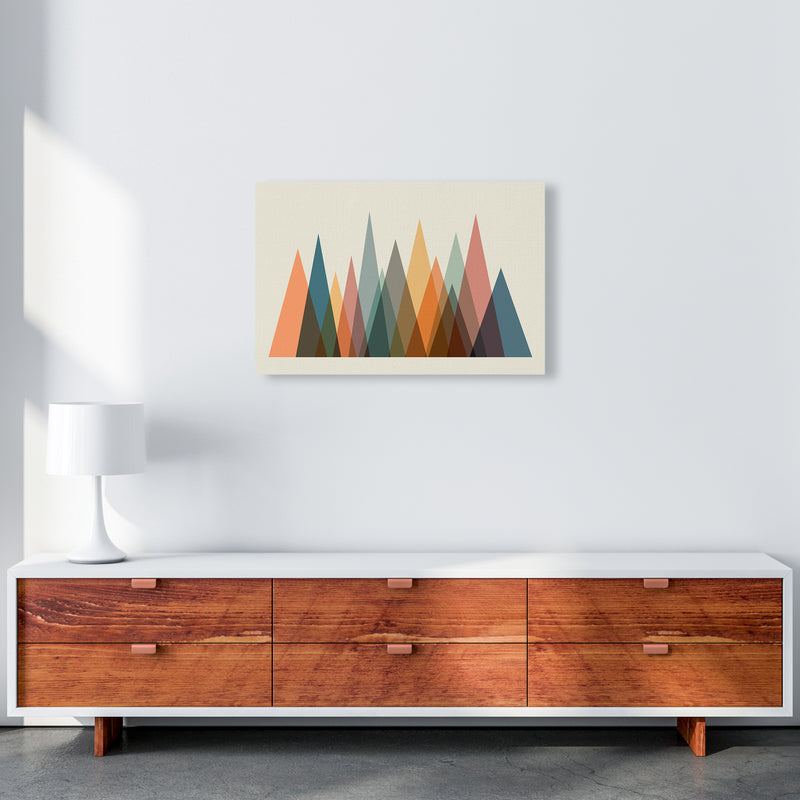 Mid Century Abstract Mountain Original A2 Canvas