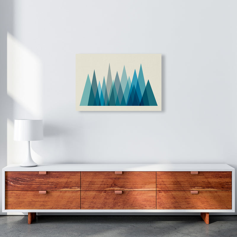 Mid Century Blue Mountains Original A2 Canvas