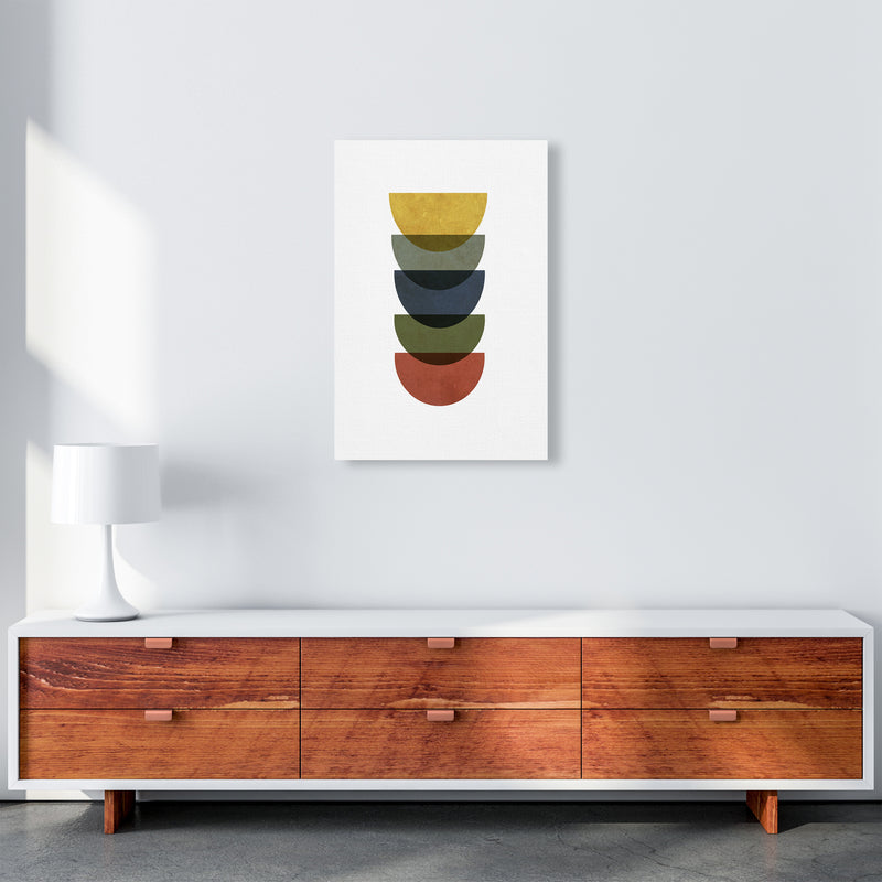 Mid Century Rainbow Grunge Original A2 Canvas