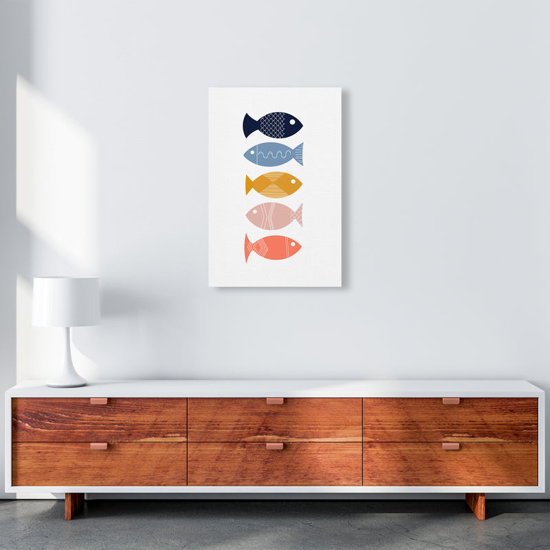 Scandi Mid Mod Fish Original A2 Canvas