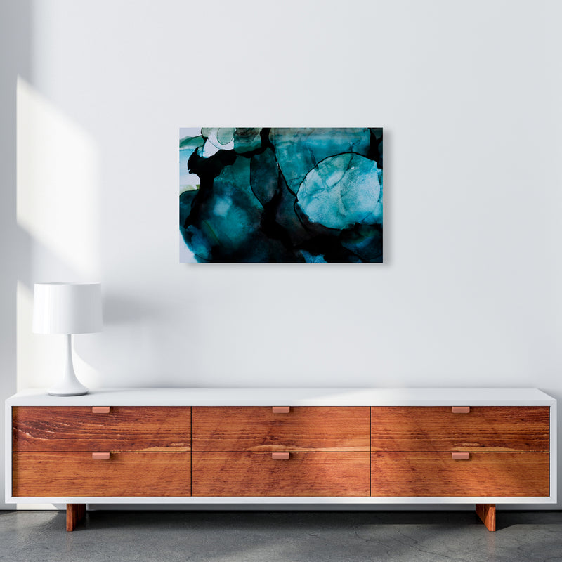 Dark Blue Watercolor Original A2 Canvas