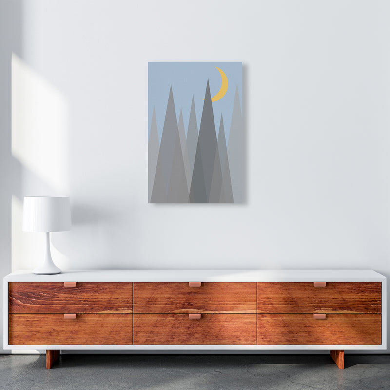 Day and Night Nursery Mid Century Modern Art Prints Night B A2 Canvas