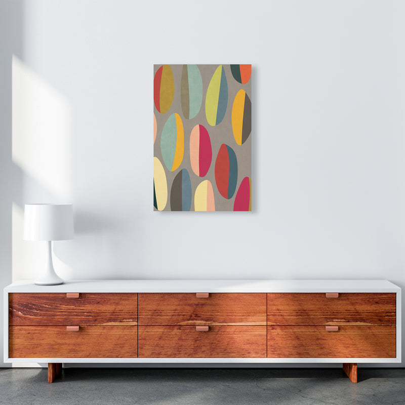 Mid Century Half Pebbles Pair One A A2 Canvas