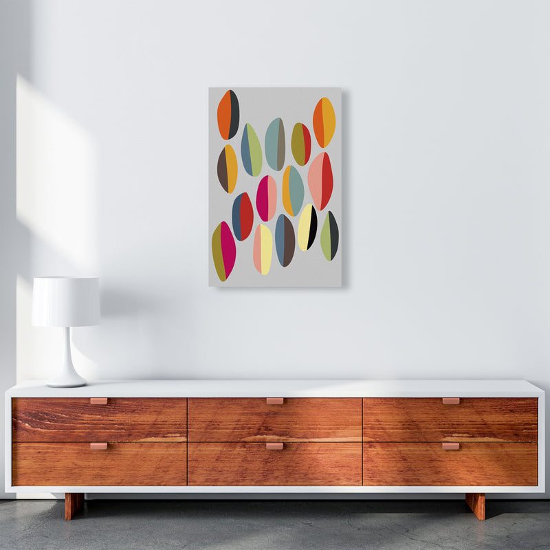 Mid Century Half Pebbles Pair Two B A2 Canvas