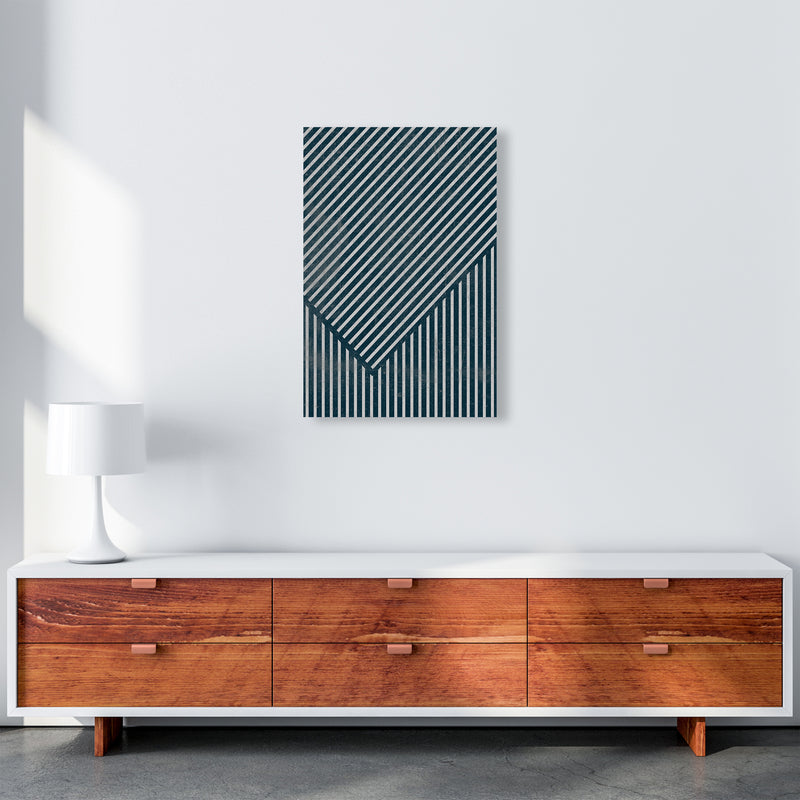 Navy Blue Set of 2 Abstract B A2 Canvas