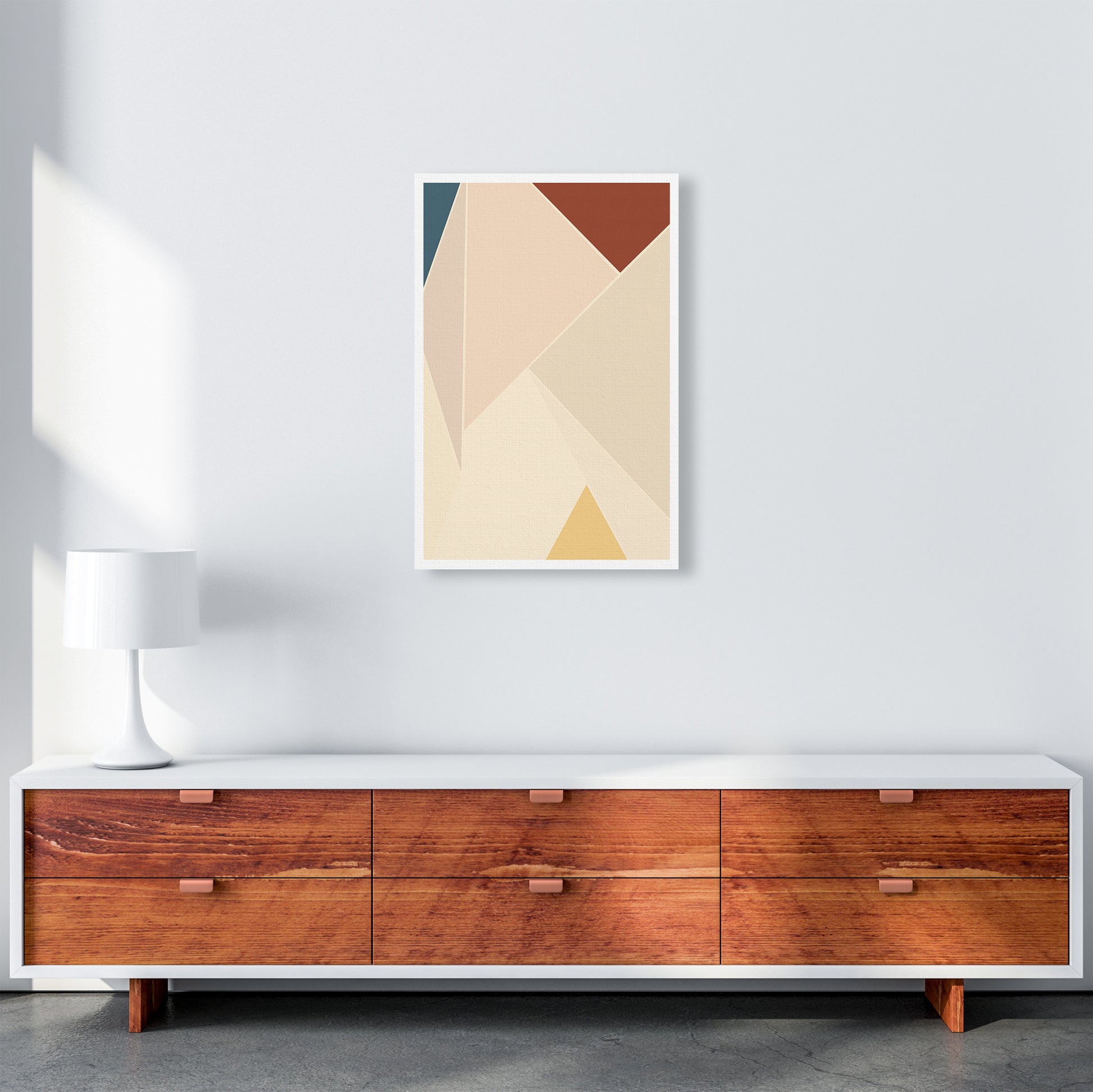 Colour Block Mid Century Art Print A A2 Canvas