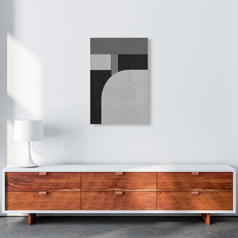 Mid Century Black and White Print A A2 Canvas