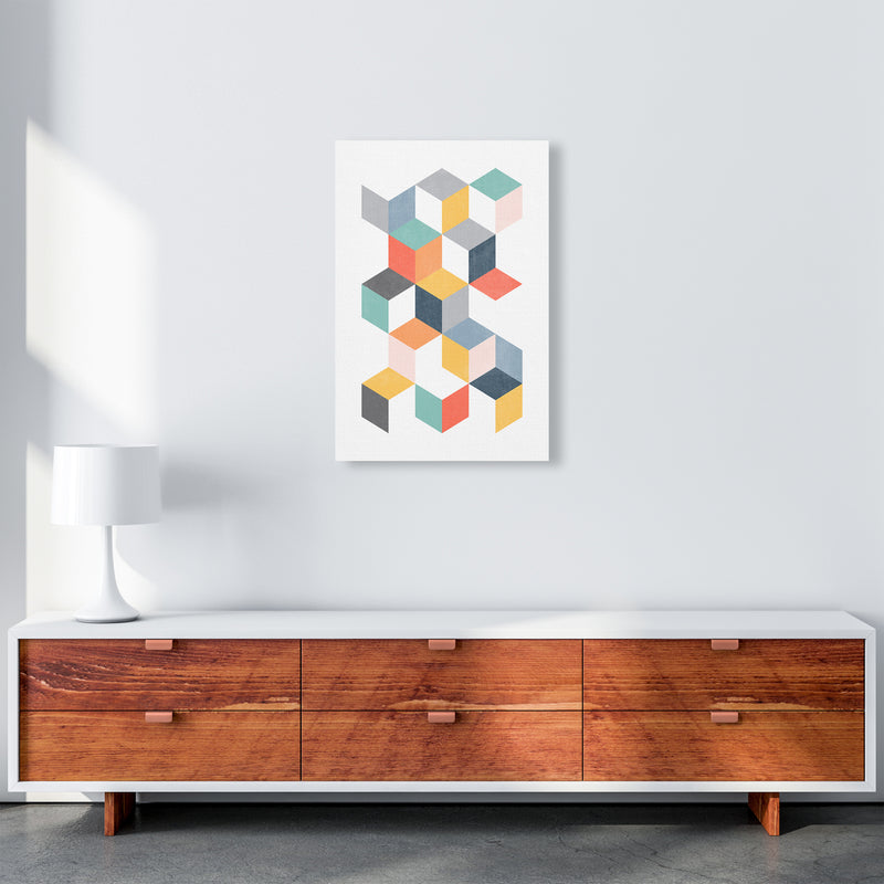 Scandinavian Geometric Print Geo B A2 Canvas