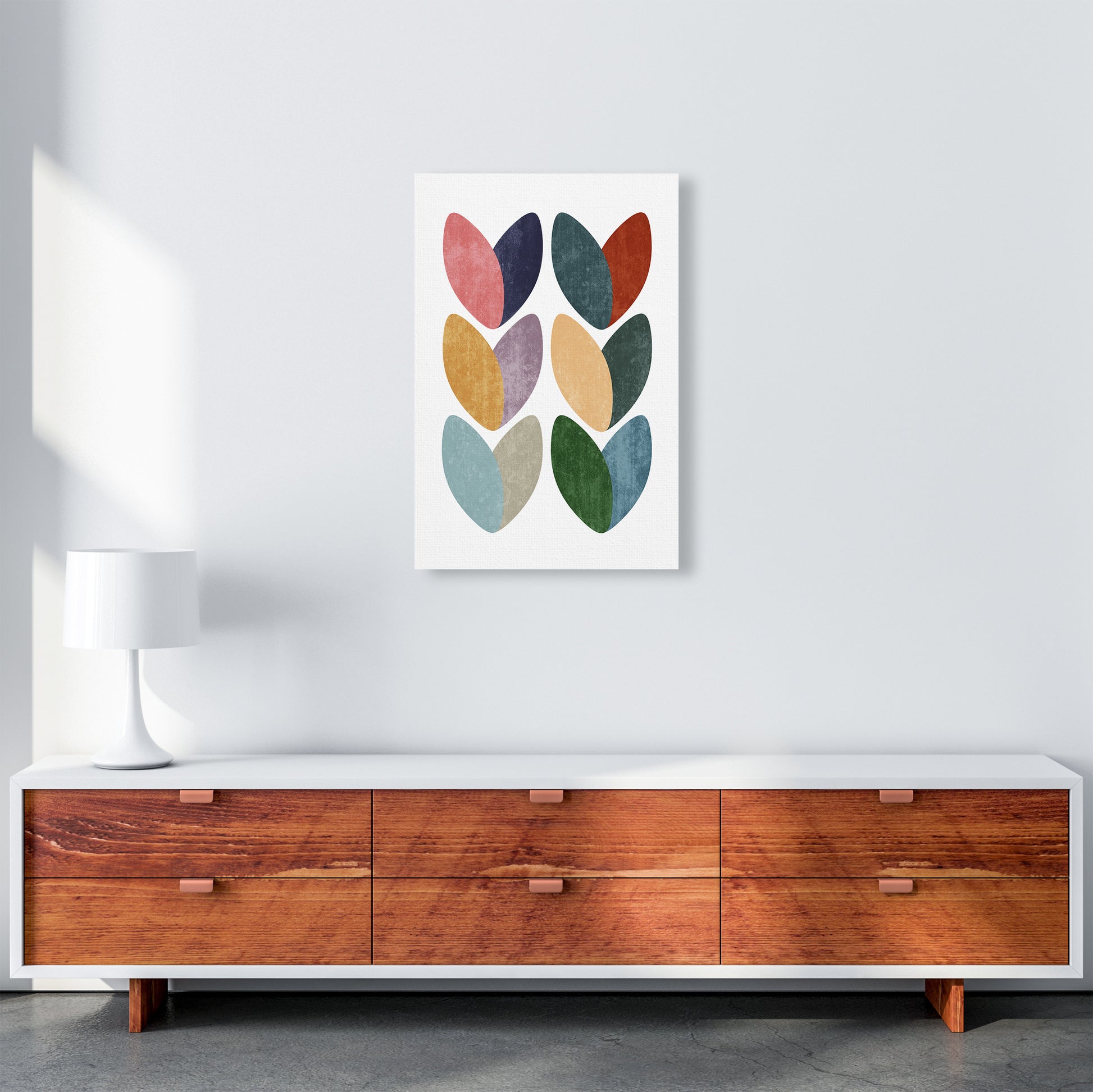 Scandinavian Hearts Wall Art Print C A2 Canvas