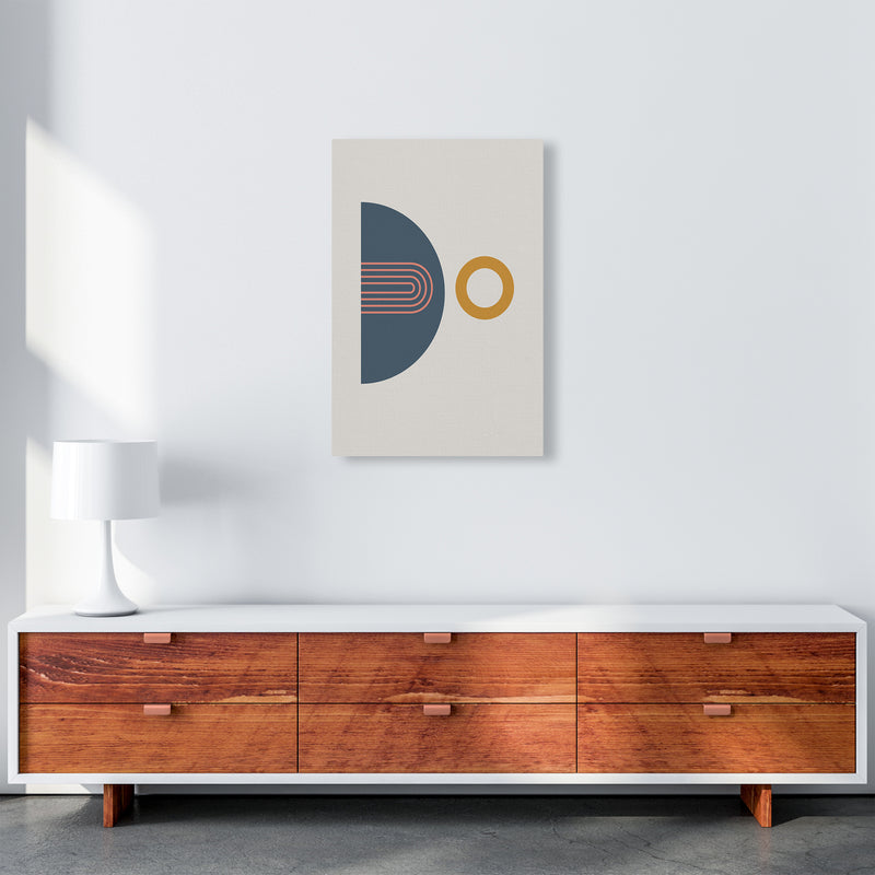 Mid Century Modern Prints on Grey B A2 Canvas