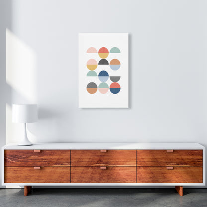 Simple Circles with Texture B A2 Canvas