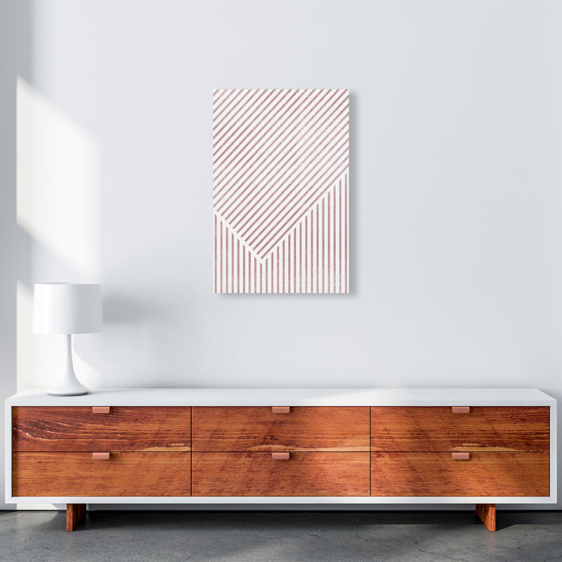 Set of Red Lines Modern Art B A2 Canvas