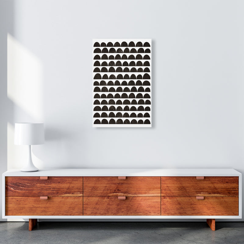 Half Moon Black Texture Original A2 Canvas